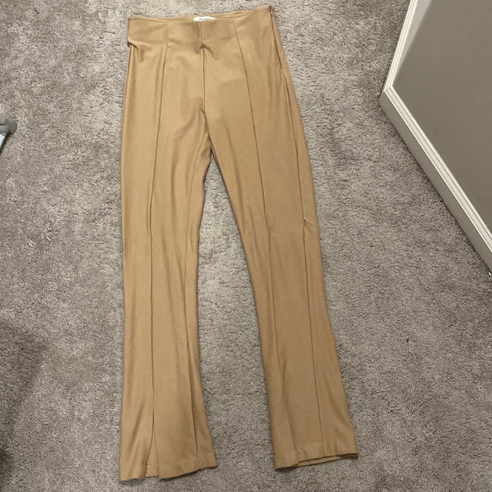 stretchy dress pants with slit SIZE L